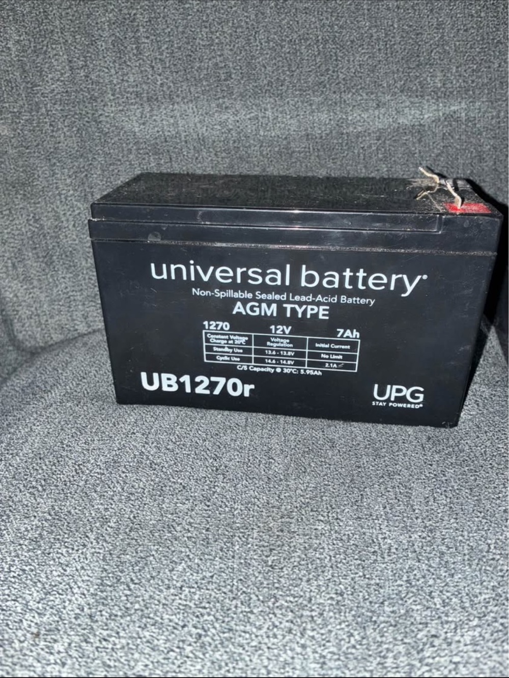 UB1270r 12V 7Ah AGM Universal Battery